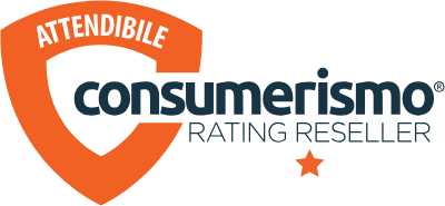 Label Consumerismo Rating Reseller, livello Attendibile, una stella