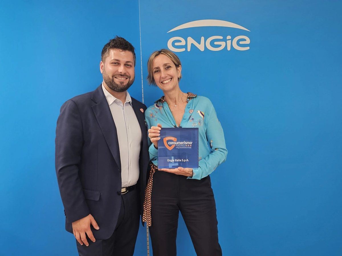 Consegna della targa Consumerismo Rating Eccellente a Engie Italia S.p.A.