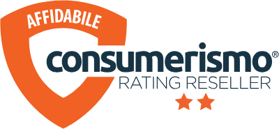 Label Consumerismo Rating Reseller, livello Affidabile, due stelle