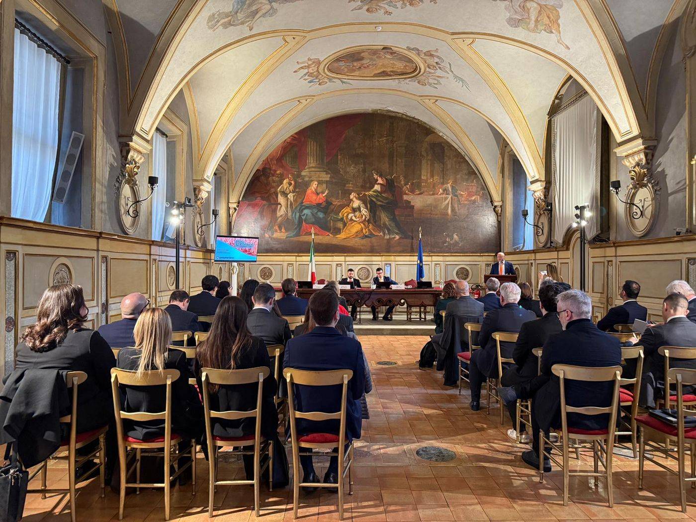 Il convegno Etica Energetica nella Sala del Cenacolo della Camera dei Deputati